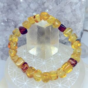 Natural Amber Beaded Bracelet